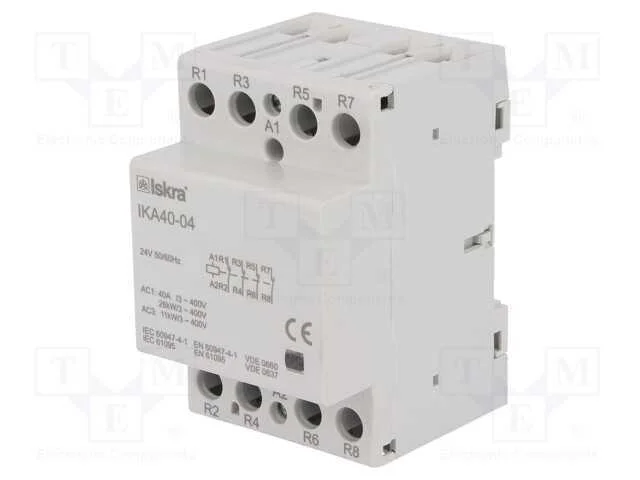 Contator: 4-De Polo de Instalação, 40a, 24vac, Nc X4
