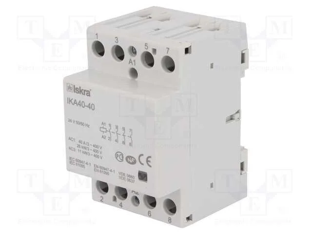 Contator: 4-De Polo de Instalação, 40a, 24vac, No X4