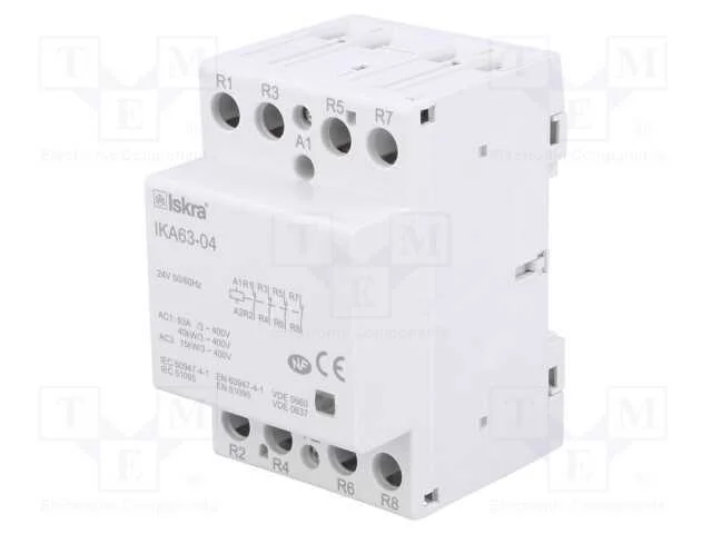 Contator: 4-De Polo de Instalação, 63a, 24vac, Nc X4