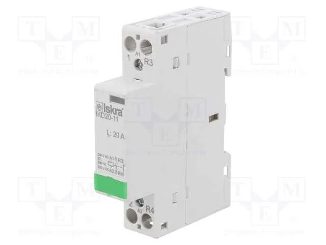 Contator: 2-de polo de instalação, 20A, 230VAC, 2.