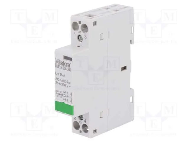 Contator: 2-De Polo de Instalação, 25a, 230vac, 220vdc, No X2