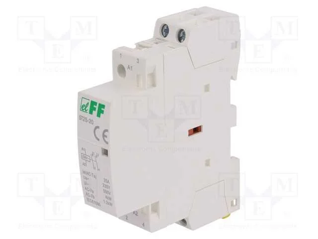 Contator: 2-de polo de instalação, 25A, 230VAC, N.
