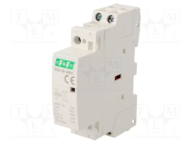 Contator: 2-De Polo de Instala&ccedil;&atilde;o, 25a, 24vdc, No X2, Ip20