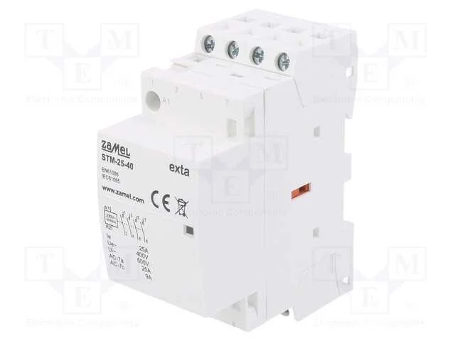 Contator: 4-De Polo de Instalação, 25a, 230vac, No X4, -5÷60c
