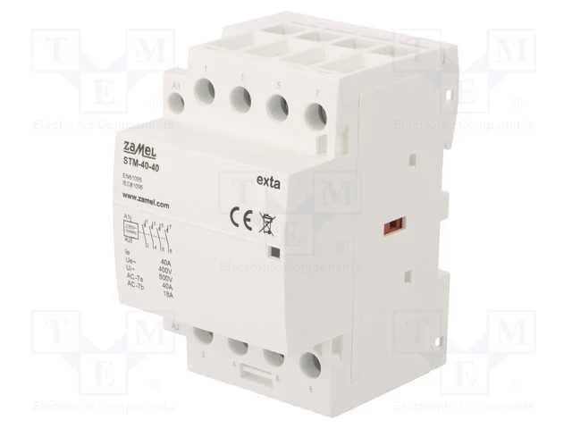 Contator: 4-De Polo de Instalação, 40a, 230vac, No X4, -5÷60c