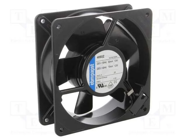 Ventilador: Ac, Transversal, 230vac, 119x119x38mm, 98,4m3/H, 26dba