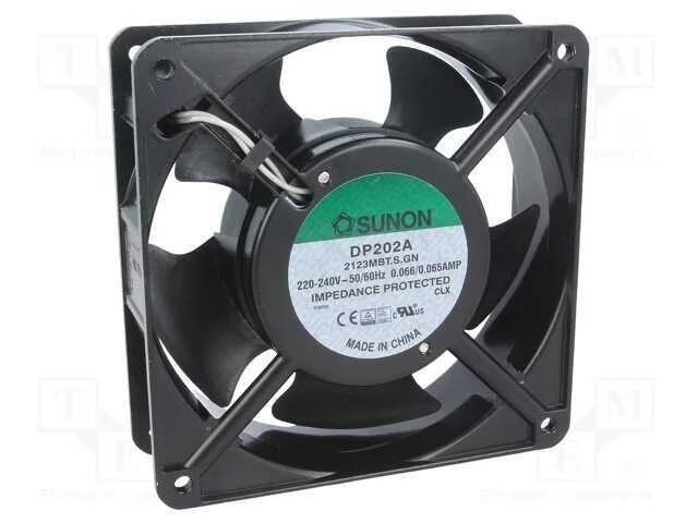Ventilador: Ac, Transversal, 230vac, 119x119x38,5mm, 134m3/H