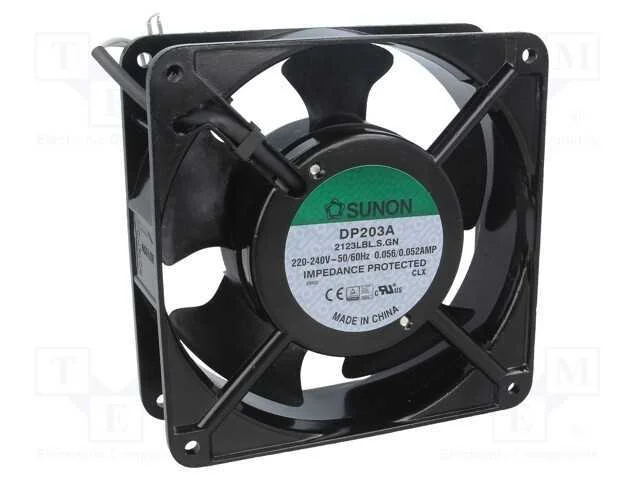 Ventilador: Ac, Transversal, 230vac, 119x119x38,5mm, 132,5m3/H