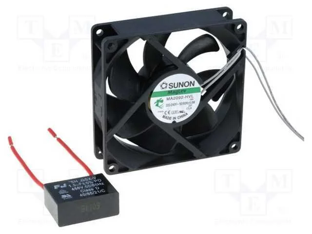 Ventilador: Ac, Transversal, 230vac, 92x92x25mm, 87m3/H(+7%), Vapo