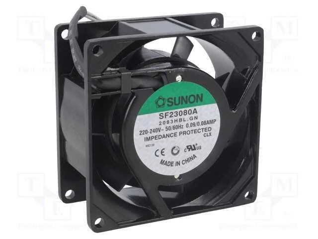Ventilador: Ac, Transversal, 230vac, 80x80x38mm, 40,7m3/H(+7%)
