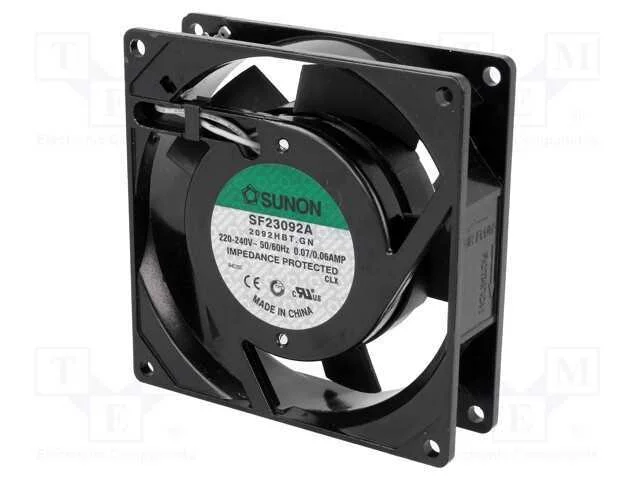 Ventilador: Ac, Transversal, 230vac, 92x92x25mm, 51m3/H(+7%)