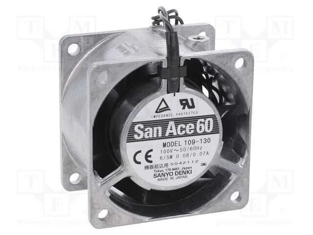 Ventilador: AC, transversal, 60x60x38mm, 19,8m3/h.