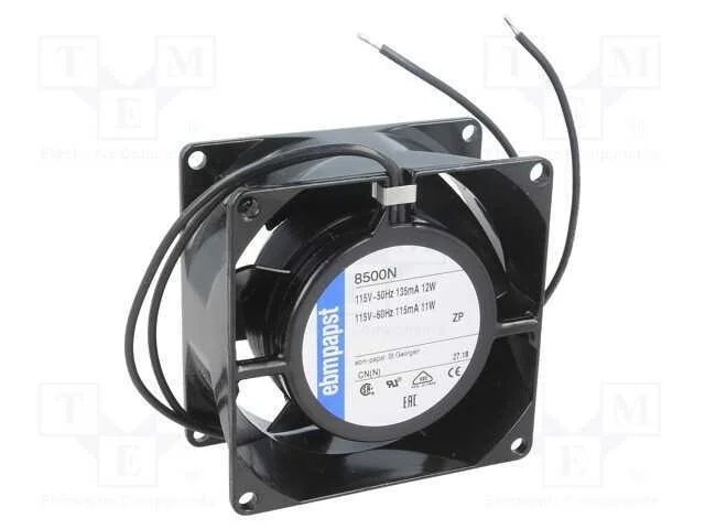 Ventilador: Ac, Transversal, 115vac, 80x80x38mm, 61m3/H, 34dba