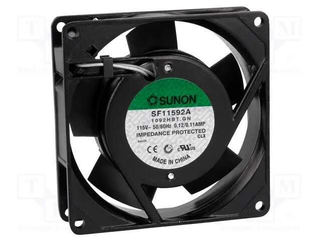 Ventilador: Ac, Transversal, 115vac, 92x92x25mm, 62m3/H(+7%)