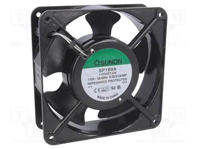 Ventilador: Ac, Transversal, 115vac, 120x120x38mm, 195m3/H(+10%)