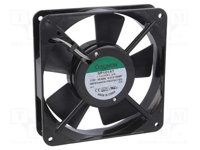 Ventilador: Ac, Transversal, 115vac, 120x120x25mm, 132m3/H(+7%)