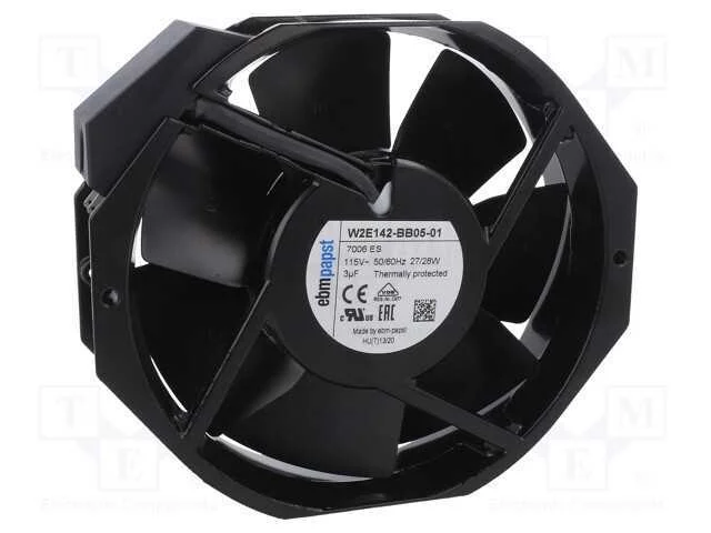 Ventilador: AC, transversal, 115VAC, 172x150x38mm.