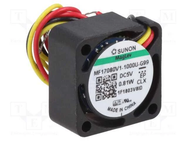Ventilador: DC, transversal, 5VDC, 17x17x8mm, 1,5.