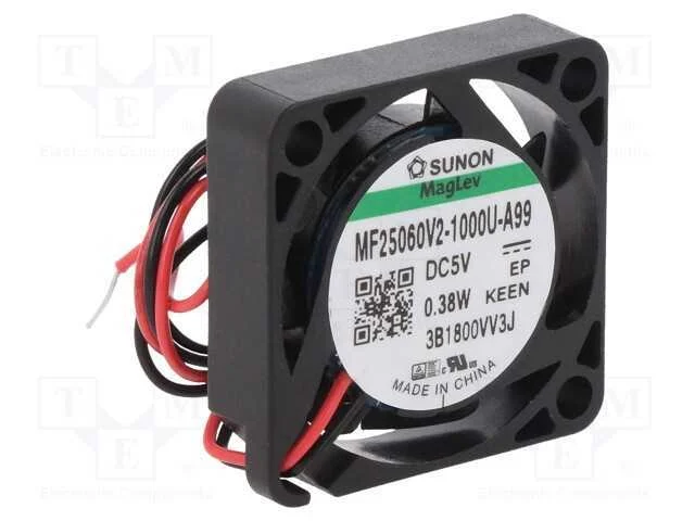 Ventilador: DC, transversal, 5VDC, 25x25x6mm, 3,7.