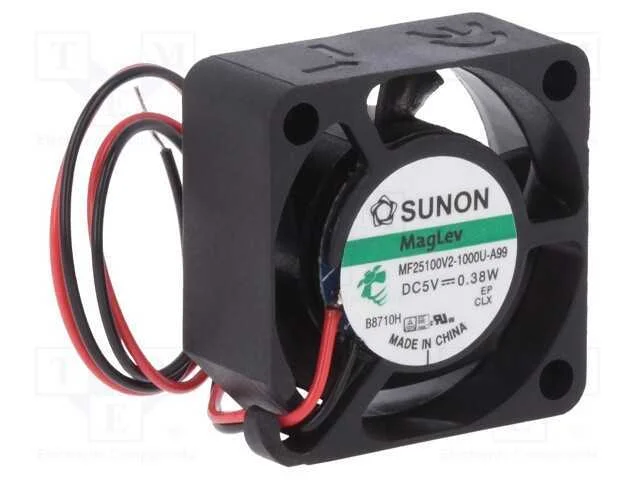 Ventilador: DC, transversal, 5VDC, 25x25x10mm, 5,.
