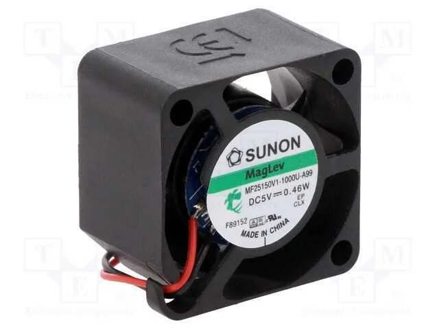 Ventilador: DC, transversal, 5VDC, 25x25x15mm, 5,.