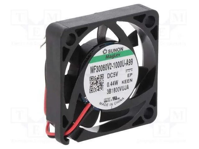 Ventilador: DC, transversal, 5VDC, 30x30x6mm, 6,3.