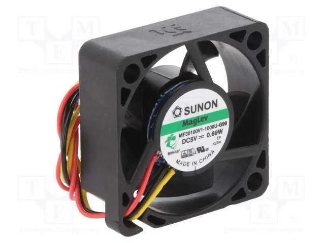 Ventilador: DC, transversal, 5VDC, 30x30x10mm, 9,.