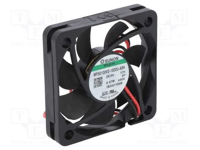 Ventilador: DC, transversal, 5VDC, 50x50x10mm, 18.