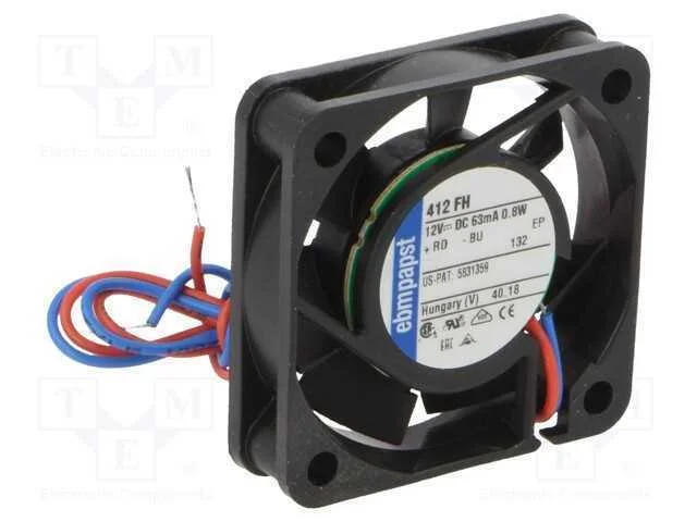 Ventilador: DC, transversal, 12VDC, 40x40x10mm, 9.