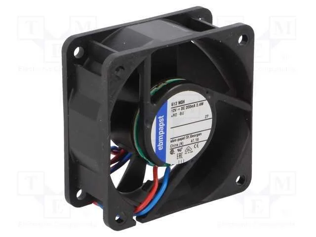 Ventilador: Dc, Transversal, 12vdc, 60x60x25mm, 43m3/H, 38dba