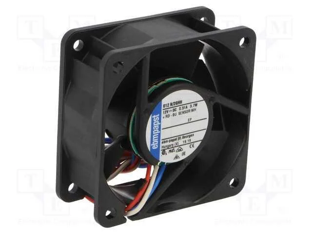 Ventilador: Dc, Transversal, 12vdc, 60x60x25mm, 56m3/H, Deslizante