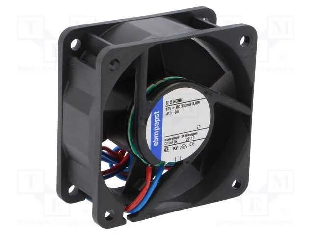 Ventilador: Dc, Transversal, 12vdc, 60x60x25mm, 56m3/H, 43dba