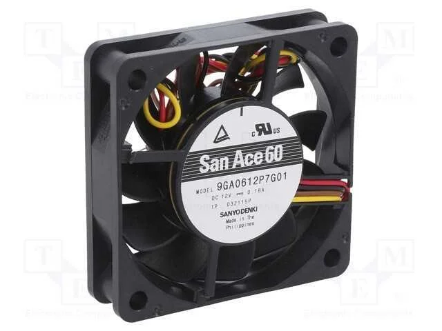 Ventilador: Dc, Transversal, 12vdc, 60x60x15mm, 40,8m3/H, 38dba