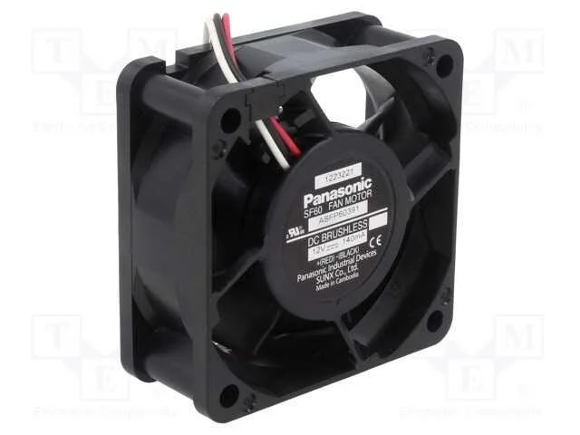 Ventilador: Dc, Transversal, 12vdc, 60x60x25mm, 3.