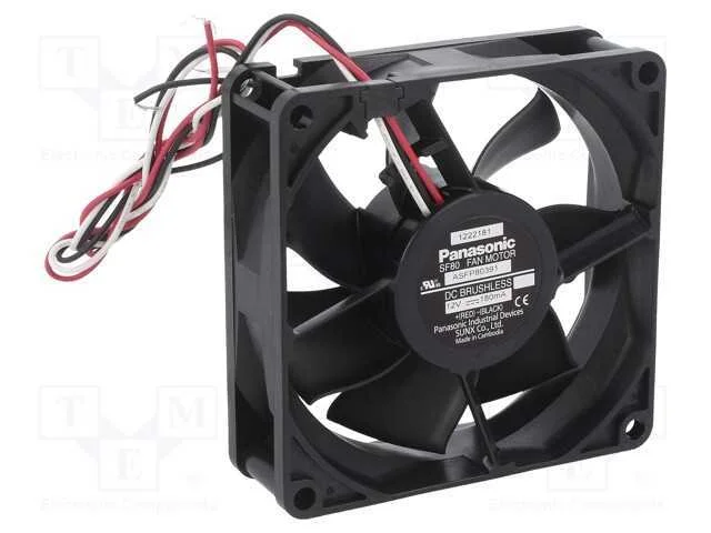 Ventilador: DC, transversal, 12VDC, 80x80x25mm, 7.