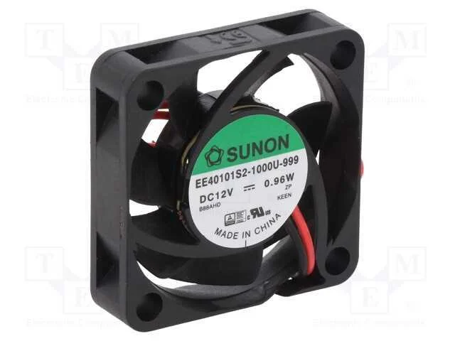 Ventilador: DC, transversal, 12VDC, 40x40x10mm, 1.