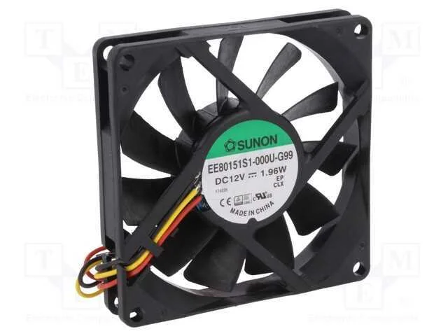 Ventilador: Dc, Transversal, 12vdc, 80x80x15mm, 62,86m3/H, 34,7dba