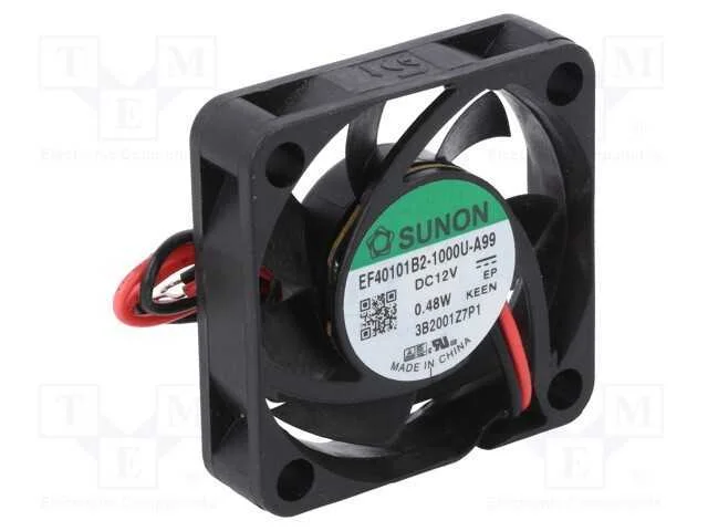 Ventilador: DC, transversal, 12VDC, 40x40x10mm, 9.