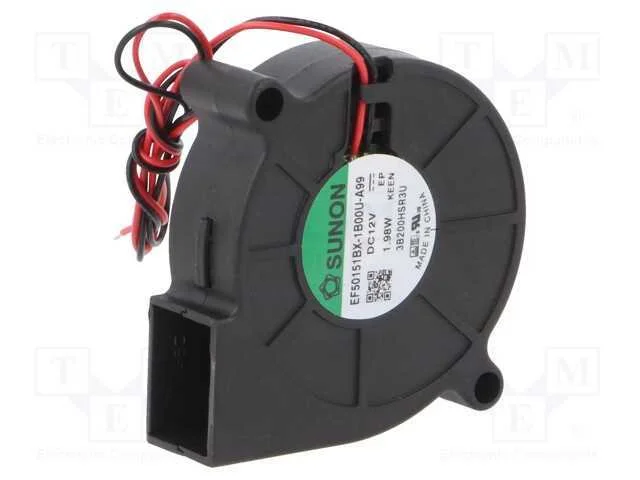 Ventilador: Dc, Blower, 12vdc, 51,6x51,7x15mm, 9,17m3/H, 45,8dba