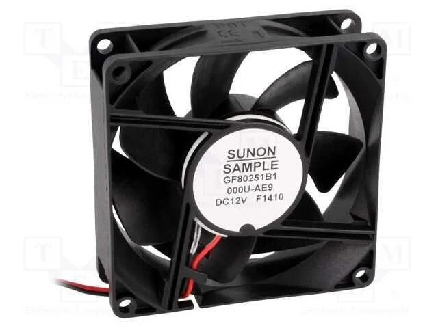 Ventilador: Dc, Transversal, 12vdc, 80x80x25mm, 101,9m3/H, 47,5dba