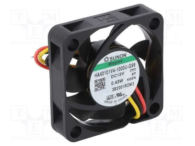 Ventilador: DC, transversal, 12VDC, 40x40x10mm, 9.