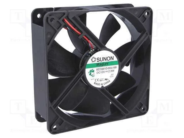 Ventilador: DC, transversal, 12VDC, 120x120x38mm,.