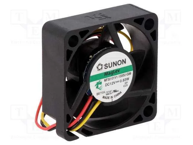 Ventilador: Dc, Transversal, 12vdc, 30x30x10mm, 9,3m3/H, 23dba