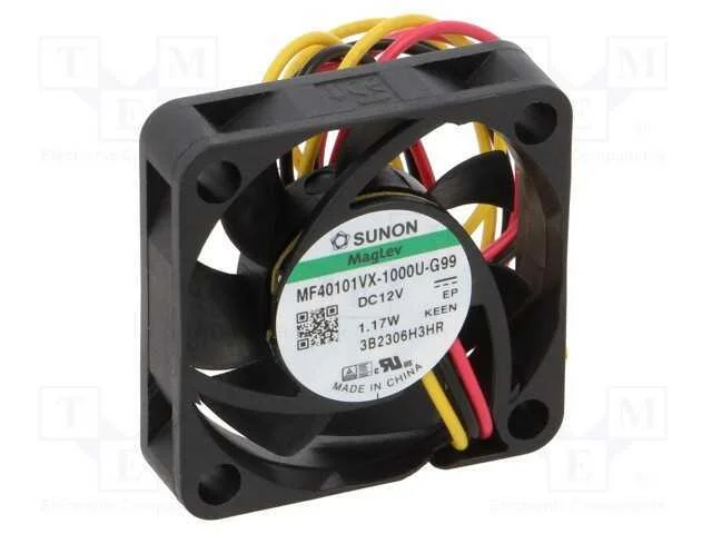 Ventilador: Dc, Transversal, 12vdc, 40x40x10mm, 16,82m3/H, 31,4dba