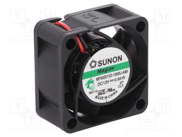 Ventilador: DC, transversal, 12VDC, 40x40x20mm, 1.