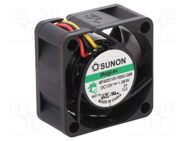 Ventilador: DC, transversal, 12VDC, 40x40x20mm, 1.