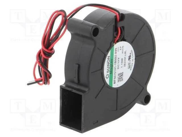 Ventilador: DC, blower, 12VDC, 50x50x15mm, 7,63m3.