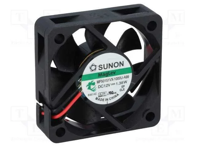 Ventilador: Dc, Transversal, 12vdc, 50x50x15mm, 31,43m3/H, 38,1dba