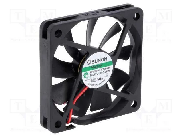 Ventilador: Dc, Transversal, 12vdc, 60x60x10mm, 20,62m3/H, 21,5dba
