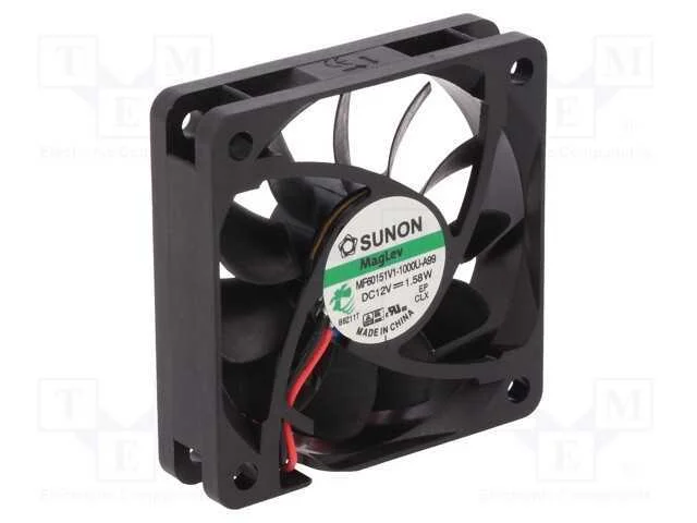 Ventilador: Dc, Transversal, 12vdc, 60x60x15mm, 44,62m3/H, 34,2dba